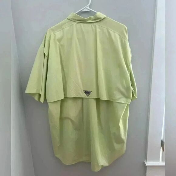 Lime Green Men’s short sleeve Columbia PFG shirt - Picture 4 of 4